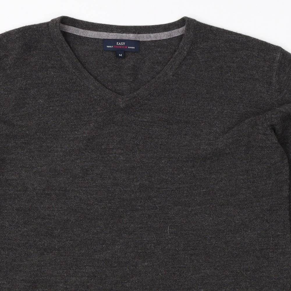 Easy Mens Grey   Pullover Jumper Size M