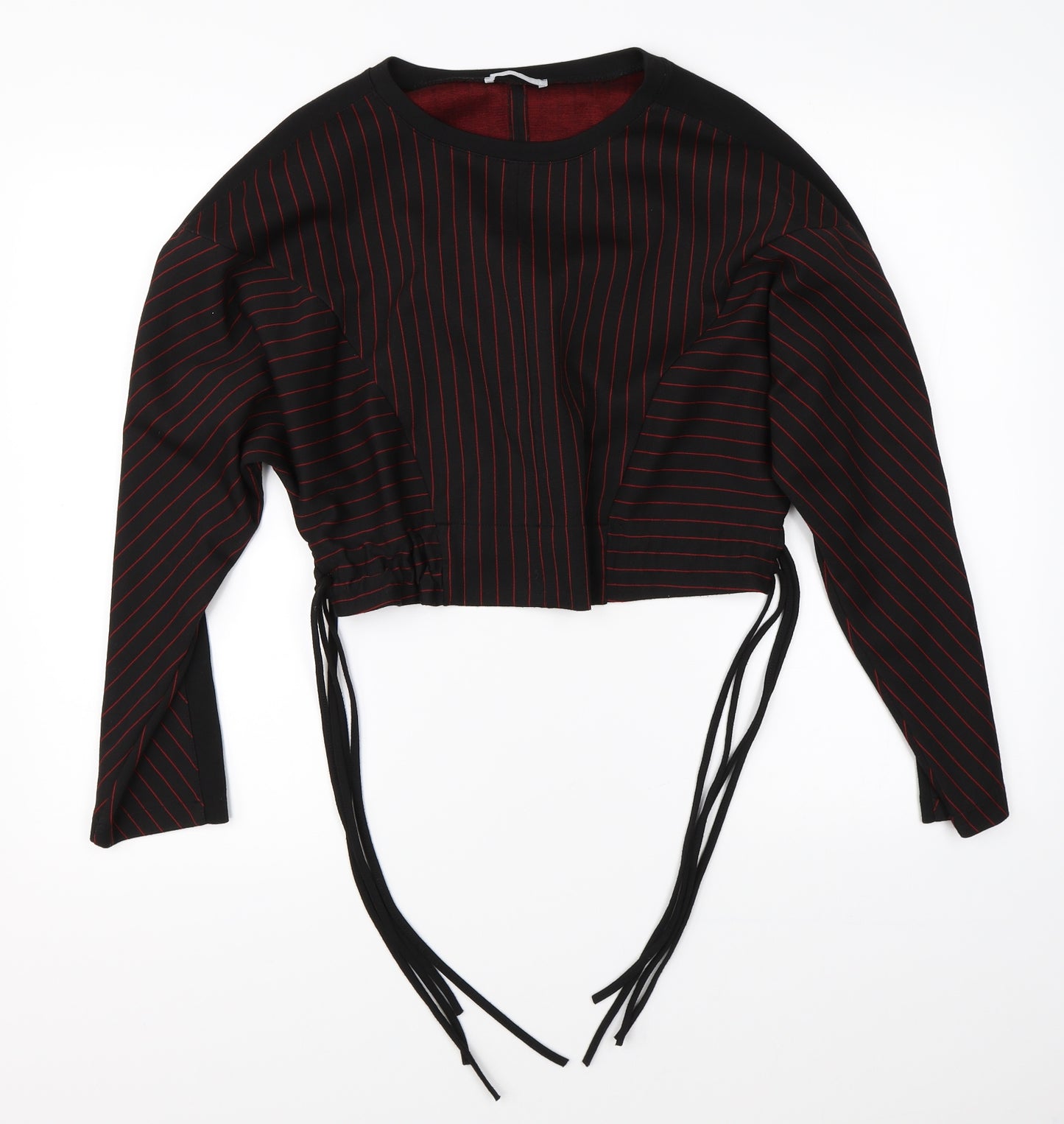 Zara Womens Black Striped  Shrug Jumper Size S