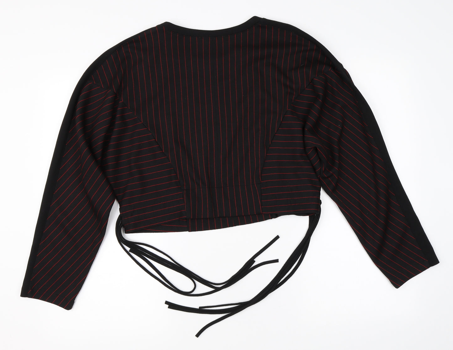 Zara Womens Black Striped  Shrug Jumper Size S