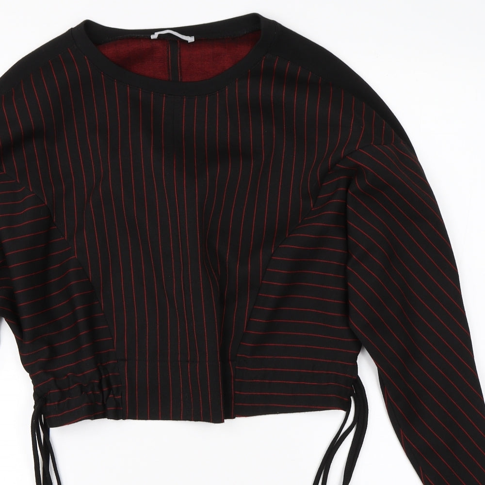 Zara Womens Black Striped  Shrug Jumper Size S