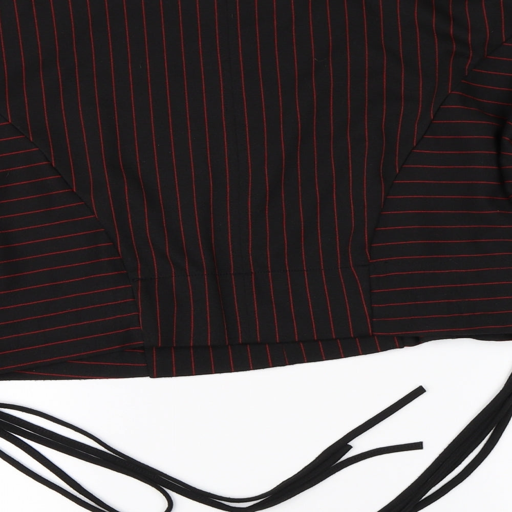Zara Womens Black Striped  Shrug Jumper Size S
