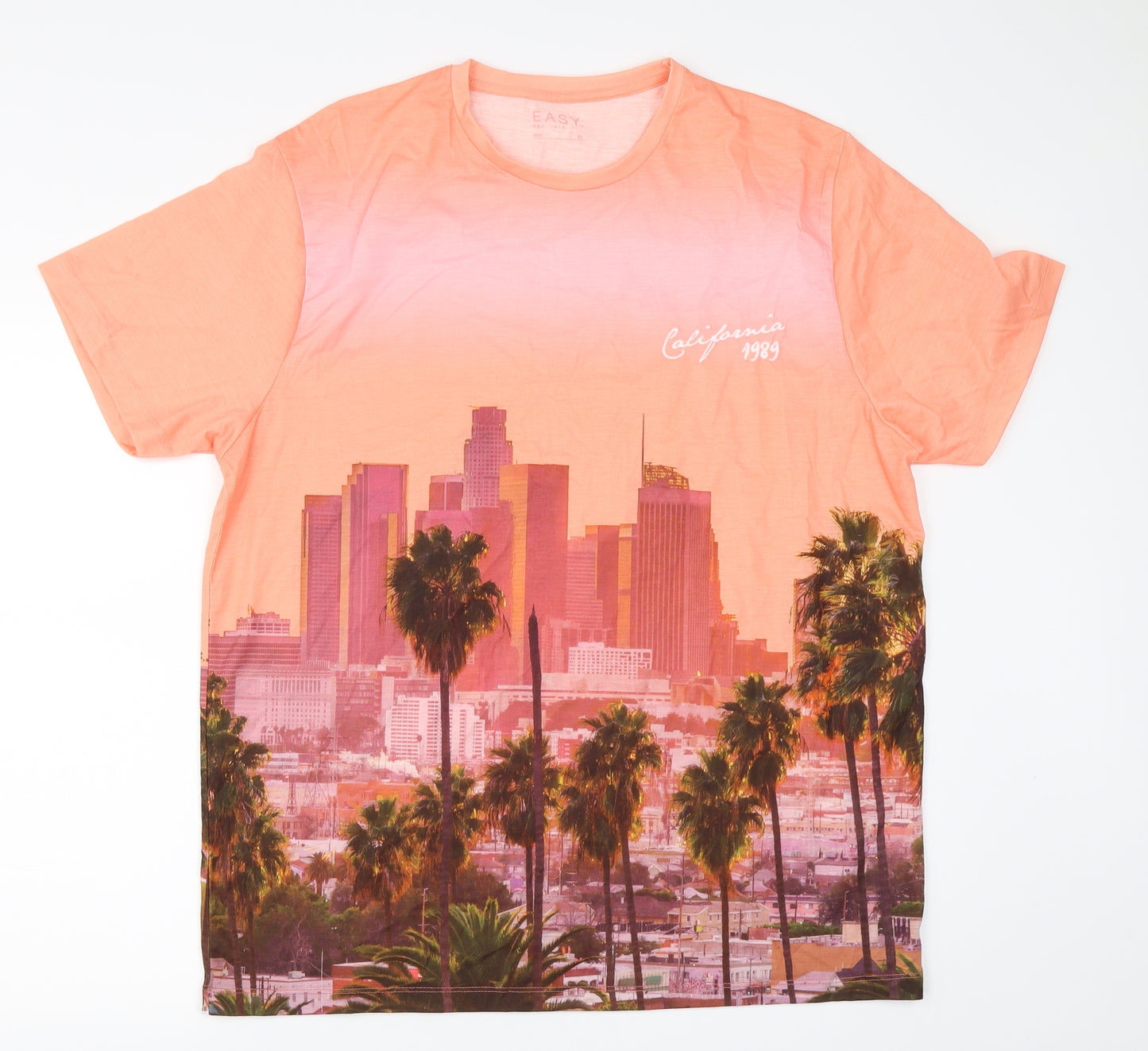 Easy Mens Orange    T-Shirt Size XL