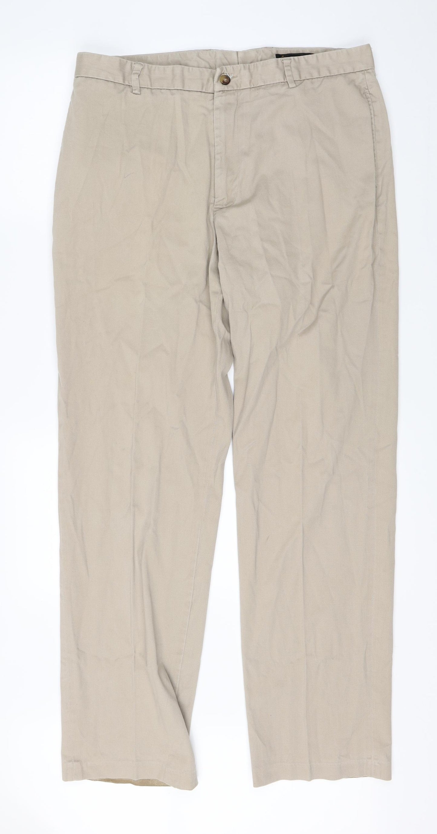 Greg Norman Mens Beige   Chino Trousers Size 36 L34 in