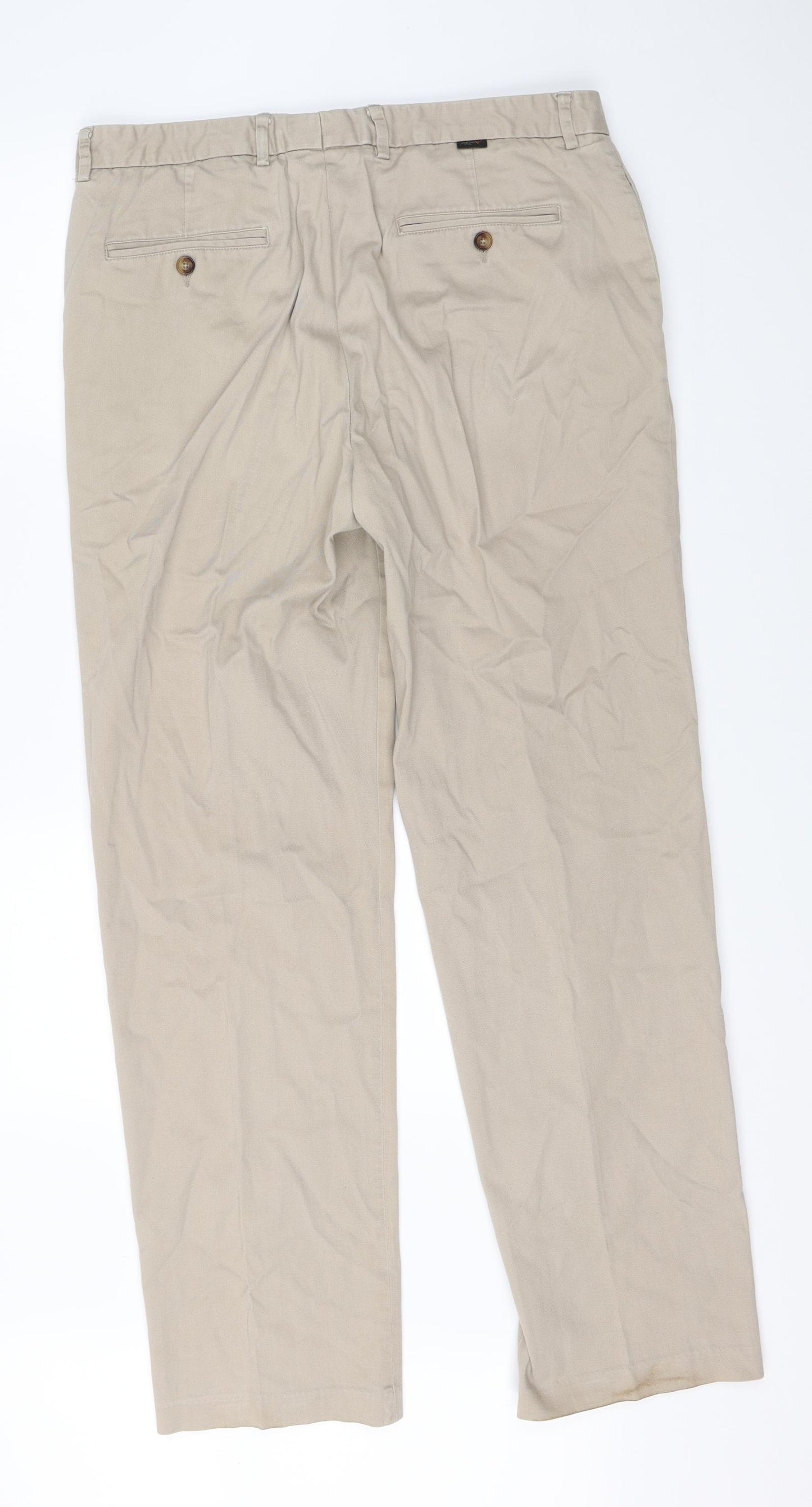 Greg Norman Mens Beige   Chino Trousers Size 36 L34 in
