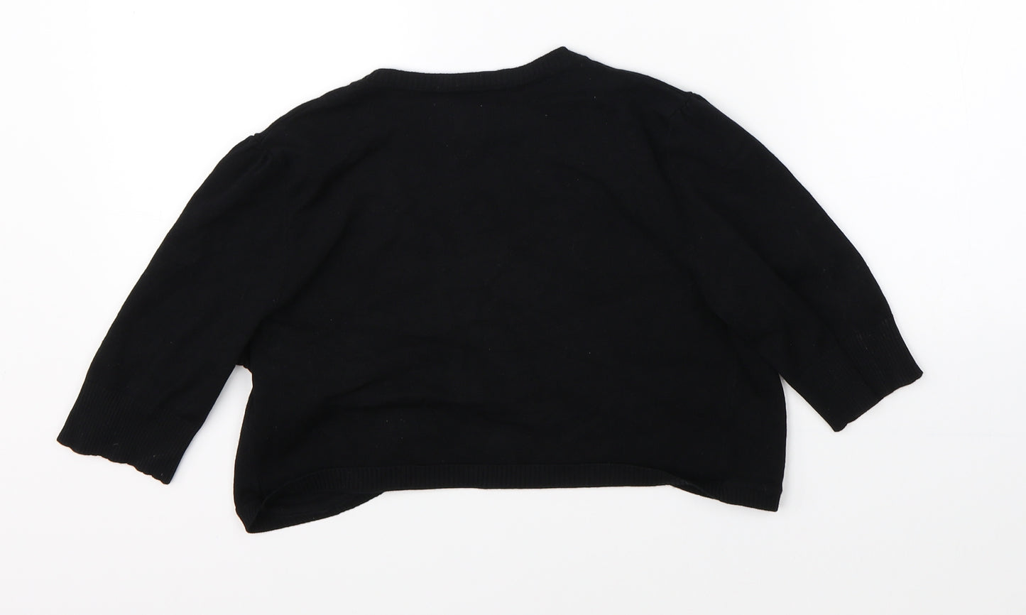 Saint Tropez Womens Black   Cardigan Jumper Size S