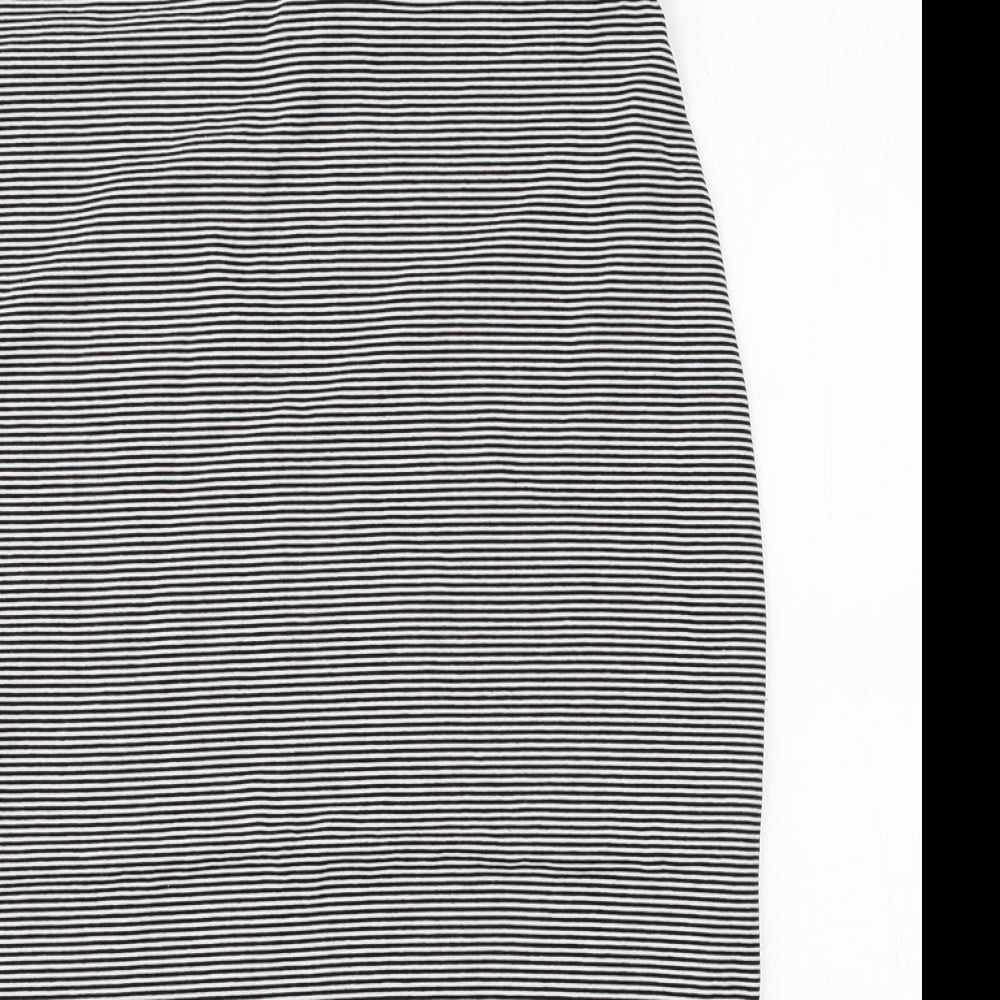 Missguided Womens Black Striped  Straight & Pencil Skirt Size 10