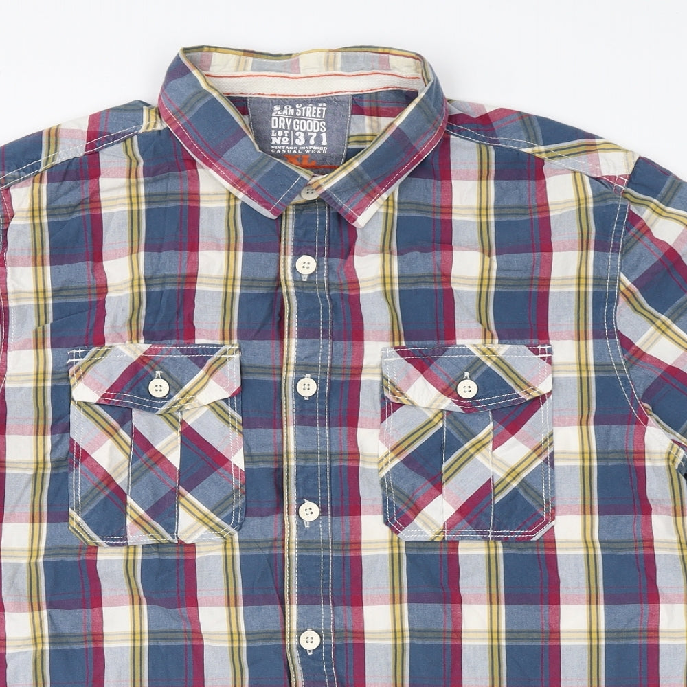 George Mens Multicoloured Check   Button-Up Size XL