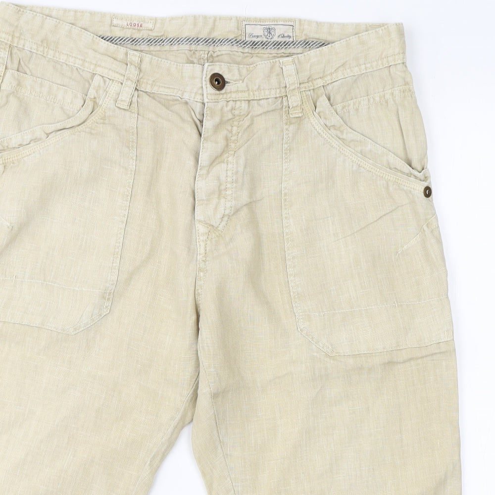 NEXT Mens Beige   Cargo Shorts Size 36
