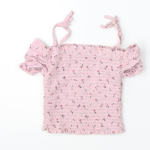 George Girls Pink   Basic Blouse Size 5-6 Years