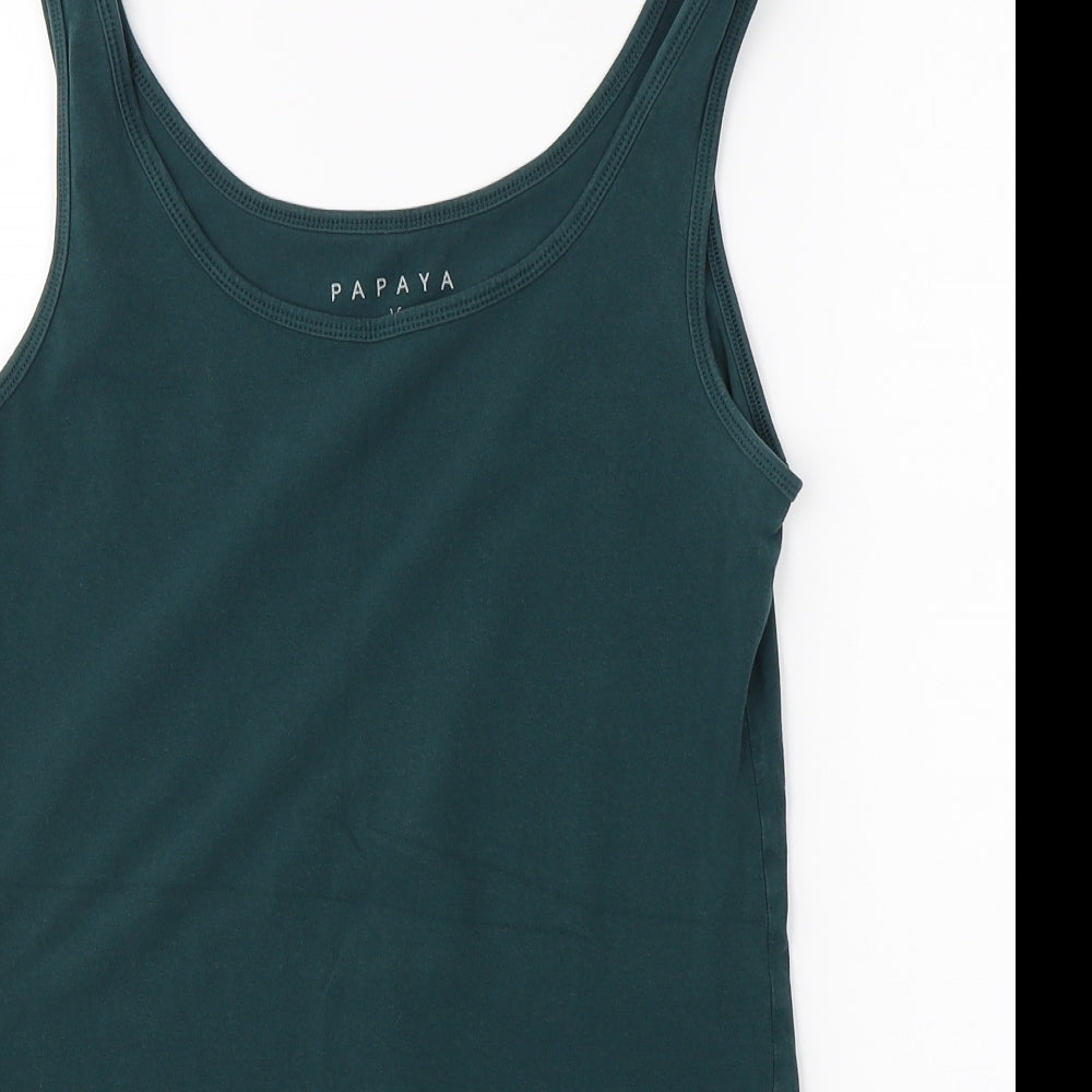 Papaya Womens Green   Basic T-Shirt Size 16