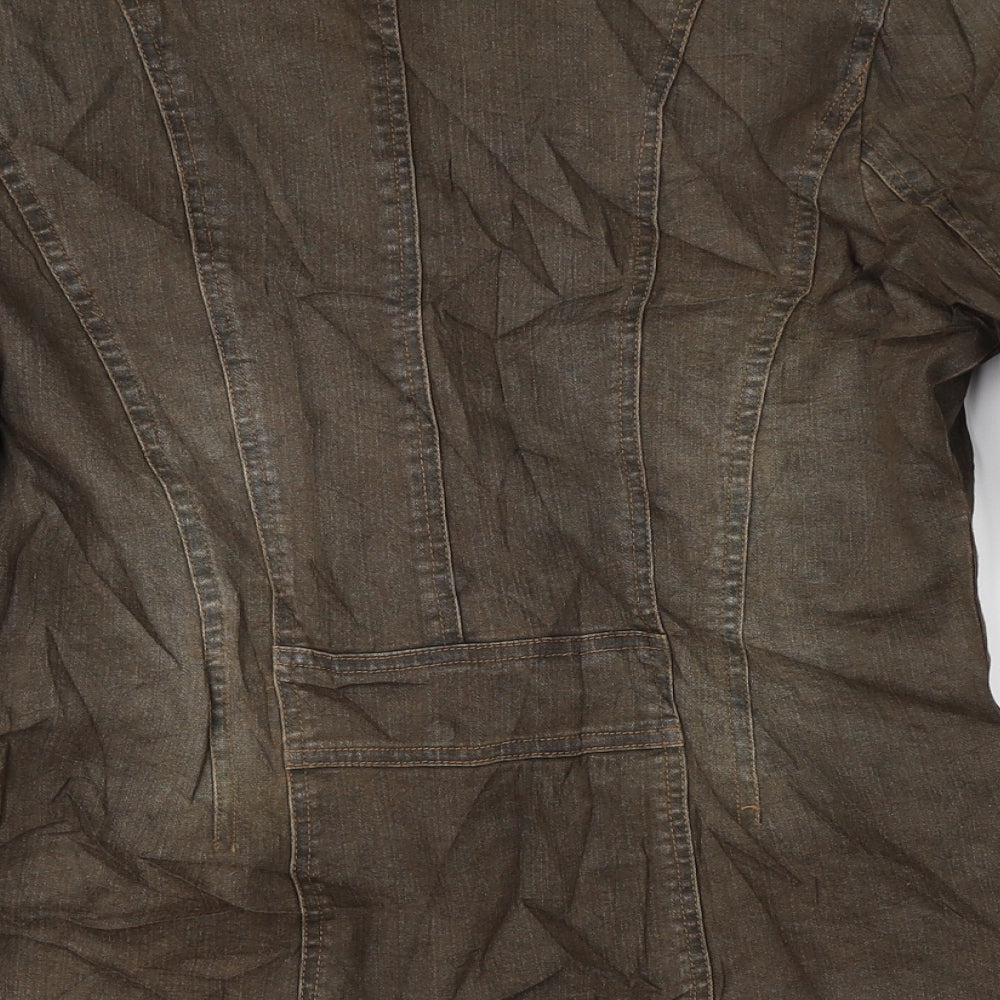 Maggiolino Womens Brown  Denim Jacket  Size M