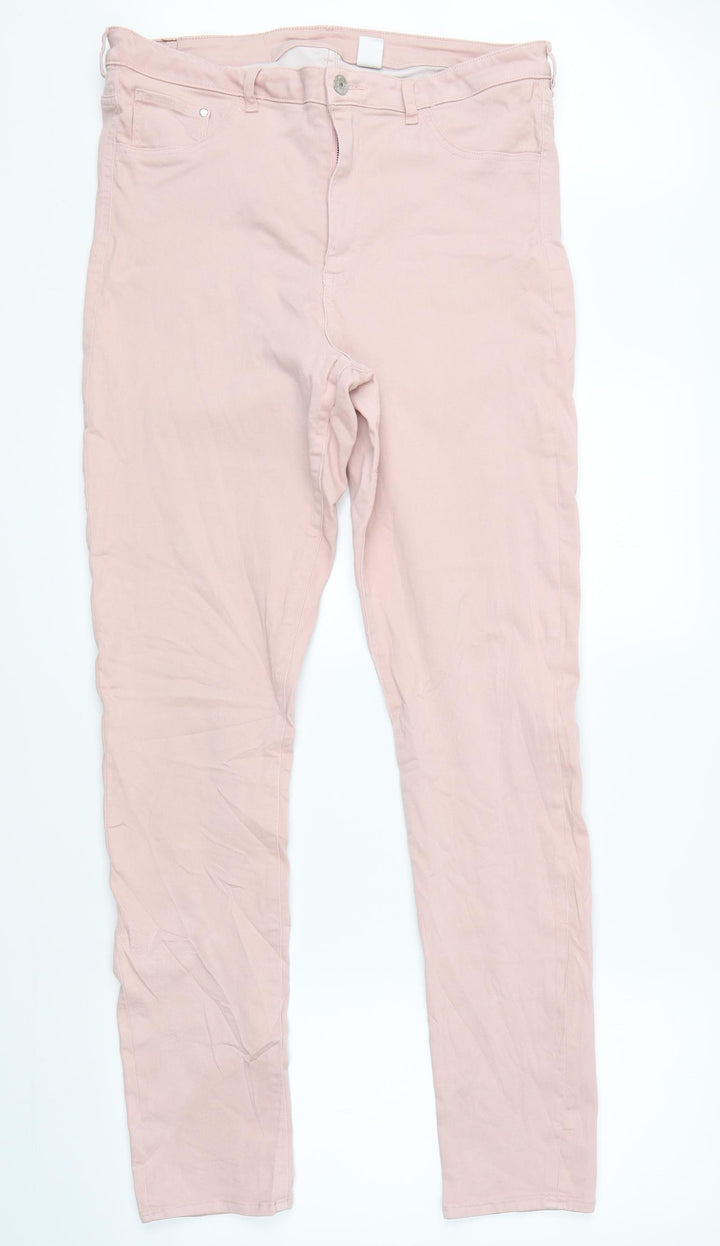 & Denim Womens Pink Denim Jegging Jeans Size 36 L32 in