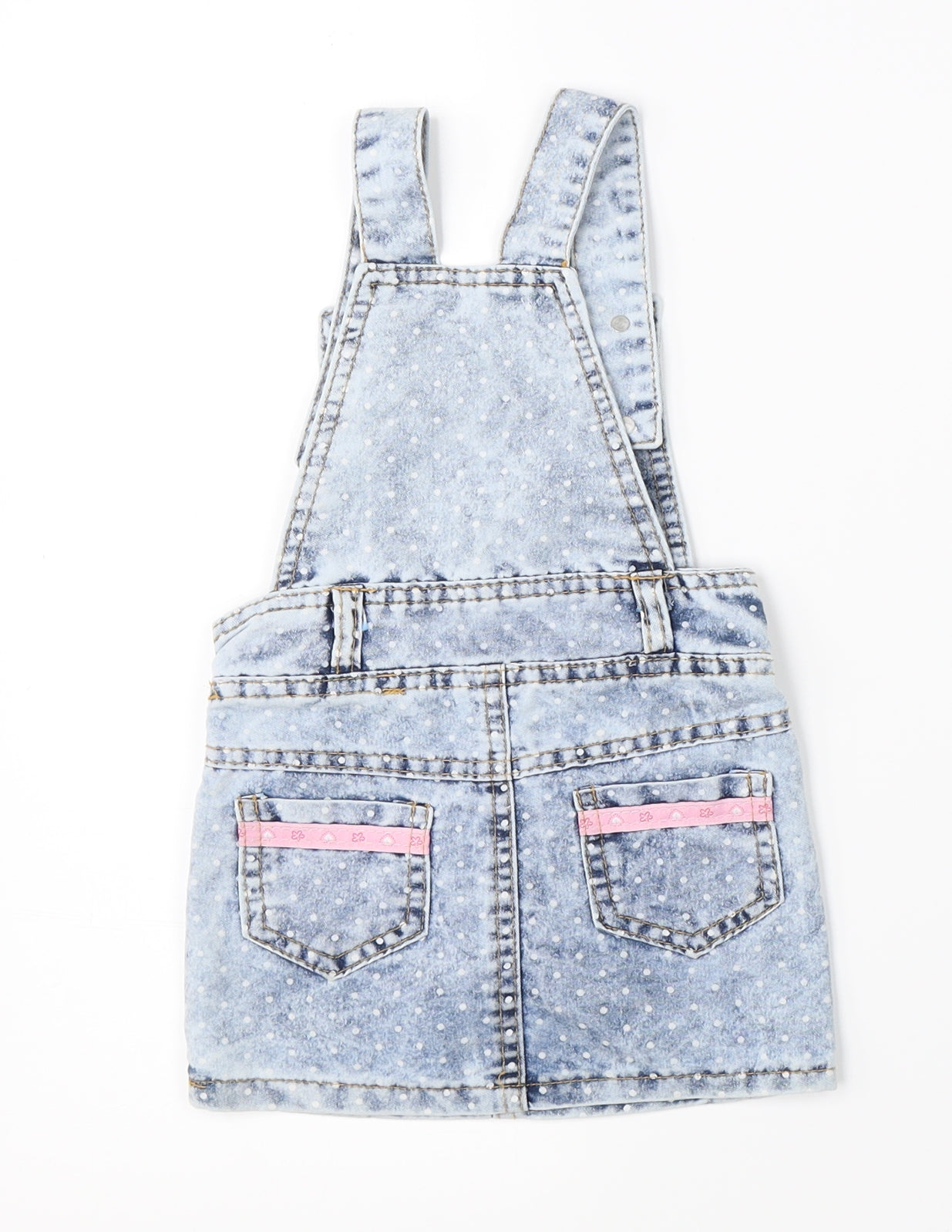 Civil Baby Girls Blue  Denim Pinafore/Dungaree Dress  Size 18-24 Months