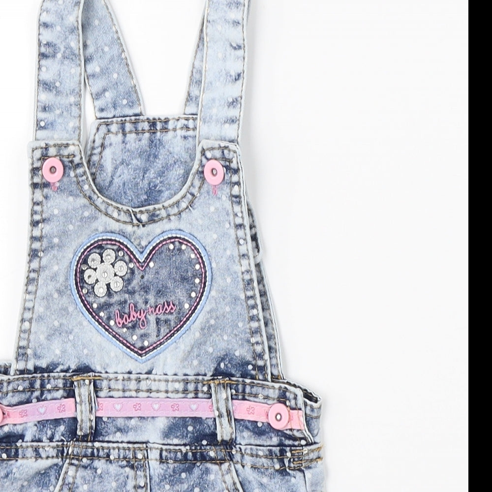 Civil Baby Girls Blue  Denim Pinafore/Dungaree Dress  Size 18-24 Months