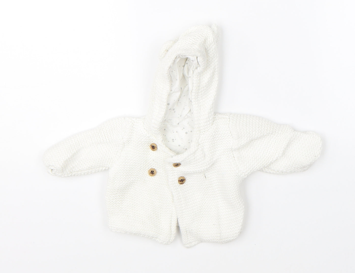 Marks & Spencer Girls White   Pullover Jumper Size 0-3 Months
