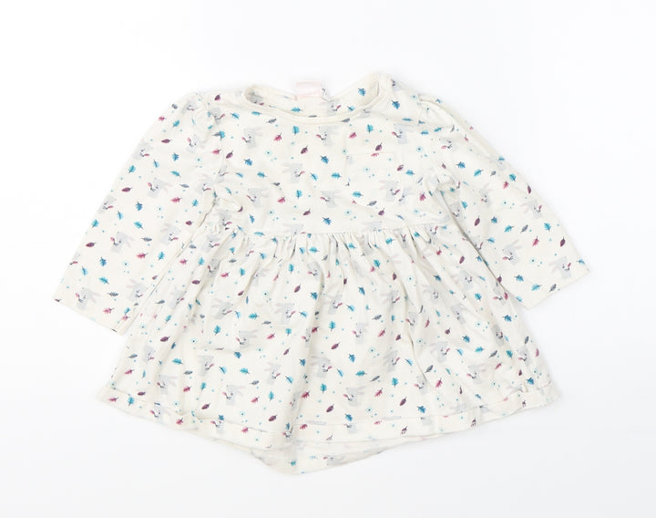 Mini Club Girls White Shift Size 6-9 Months