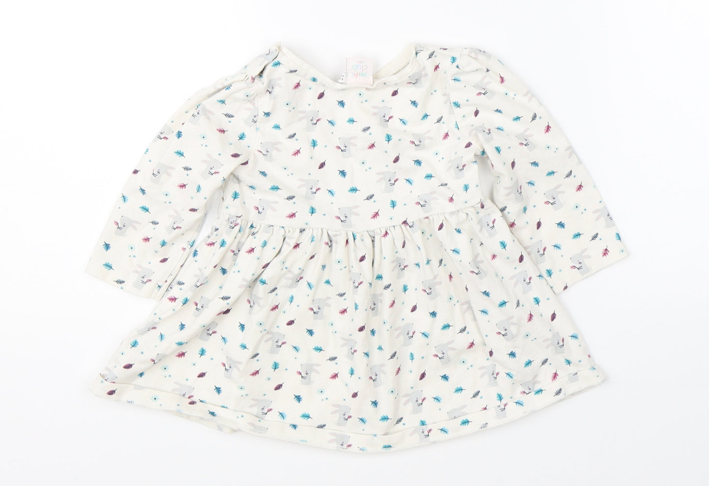 Mini Club Girls White   Shift  Size 6-9 Months