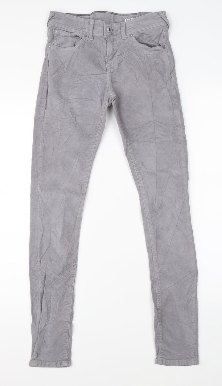 Jack Wills Mens Grey  Denim Straight Jeans Size 25 in L32 in