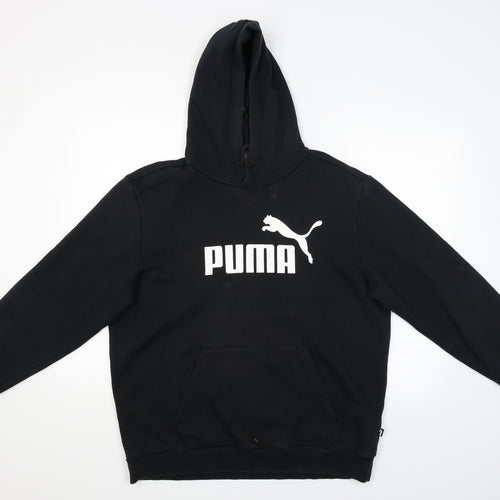 PUMA Mens Black   Pullover Hoodie Size L