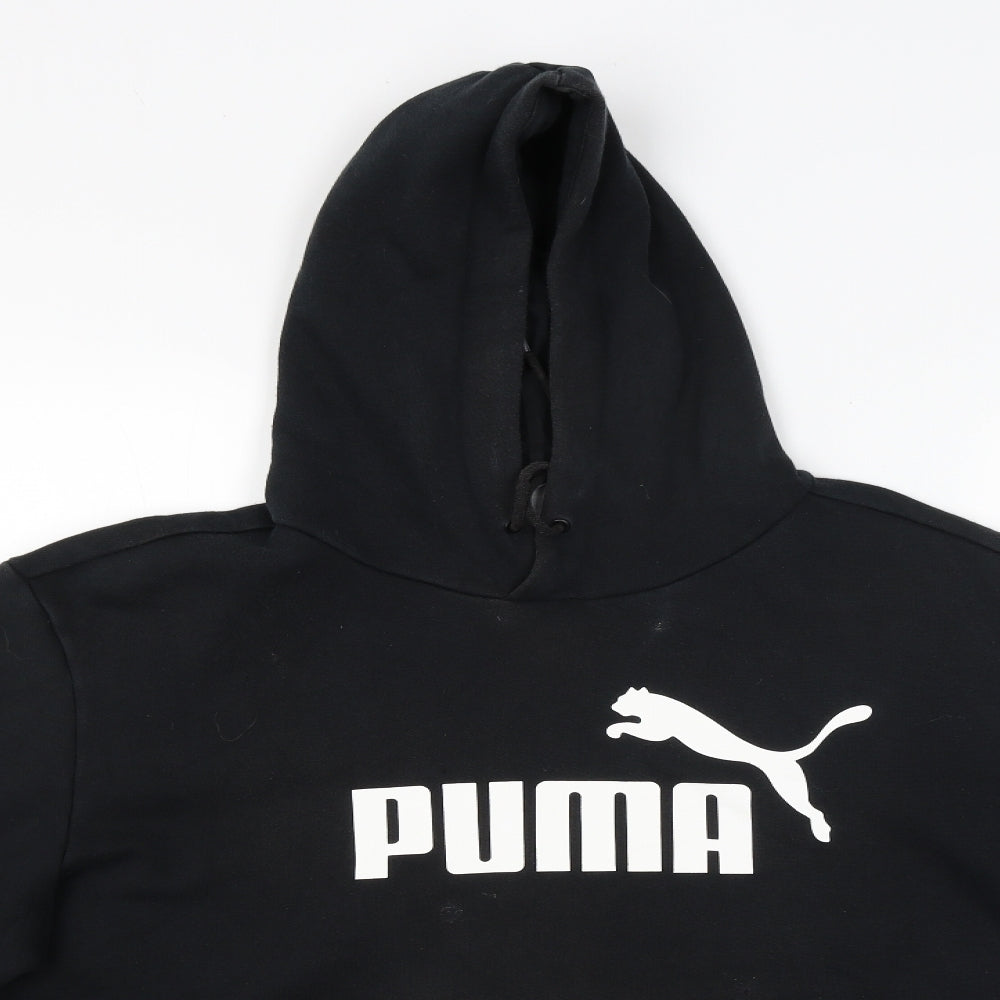 PUMA Mens Black   Pullover Hoodie Size L
