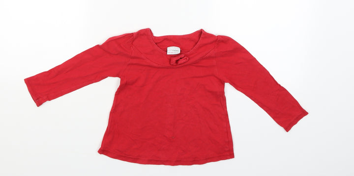 NEXT Girls Red Basic T-Shirt Size 18-24 Months