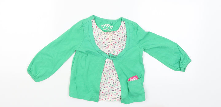 George Girls Green   Pullover Jumper Size 9-12 Months