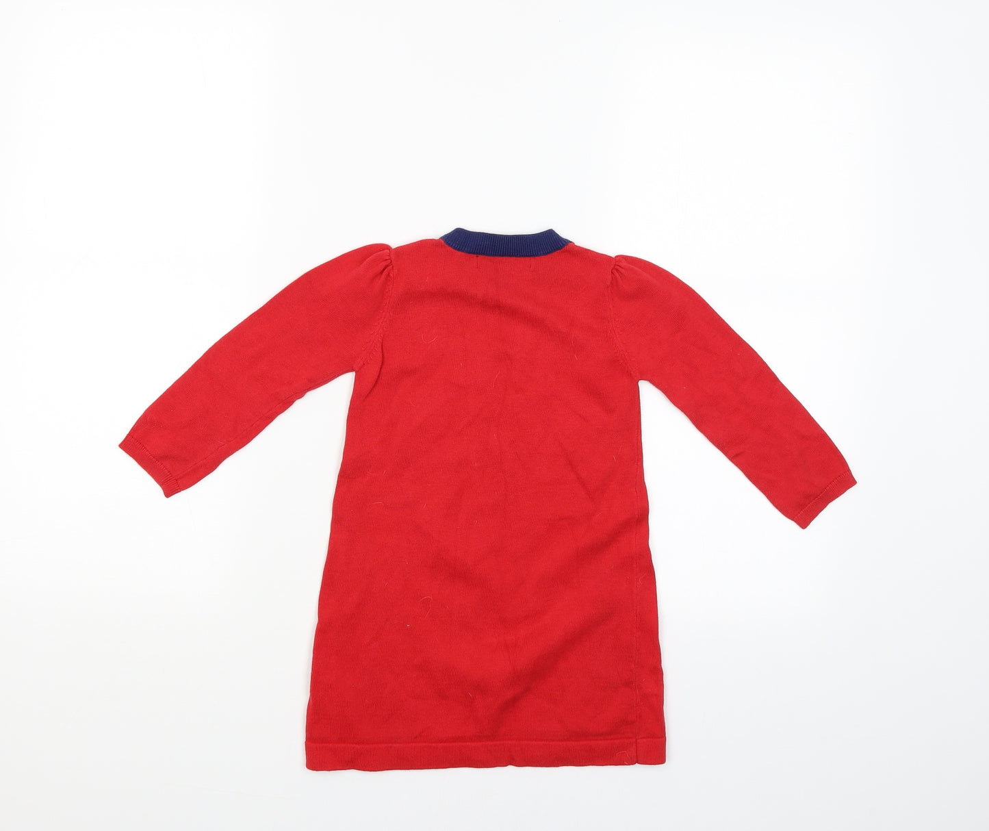 George Girls Red   Pullover Jumper Size 2-3 Years  - Bird Egg