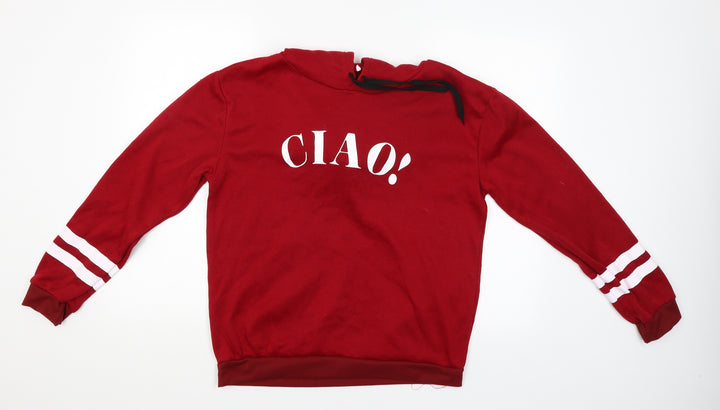 Preworn Womens Red Pullover Hoodie Size XL