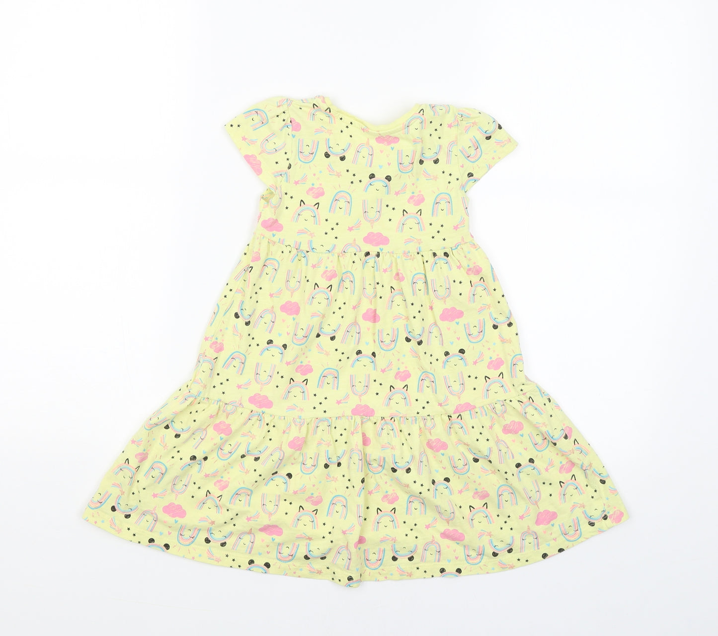 Matalan Girls Yellow   Tank Dress  Size 3-4 Years