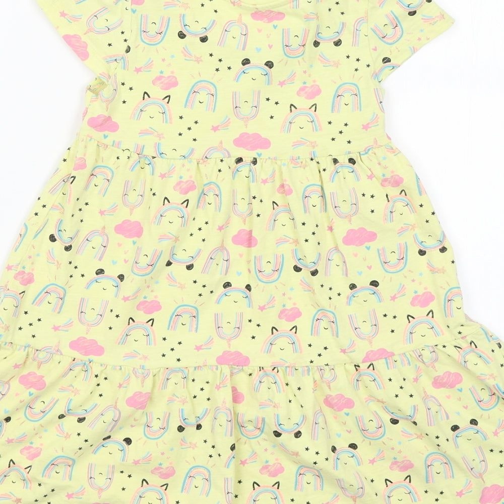 Matalan Girls Yellow   Tank Dress  Size 3-4 Years