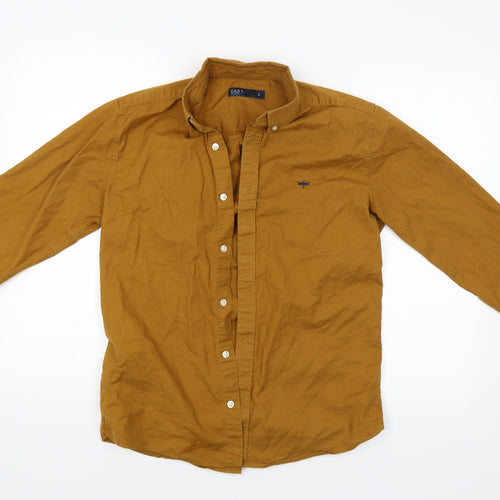 Easy Mens Beige    Button-Up Size S