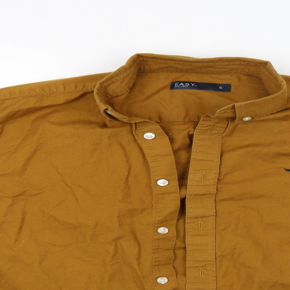 Easy Mens Beige    Button-Up Size S