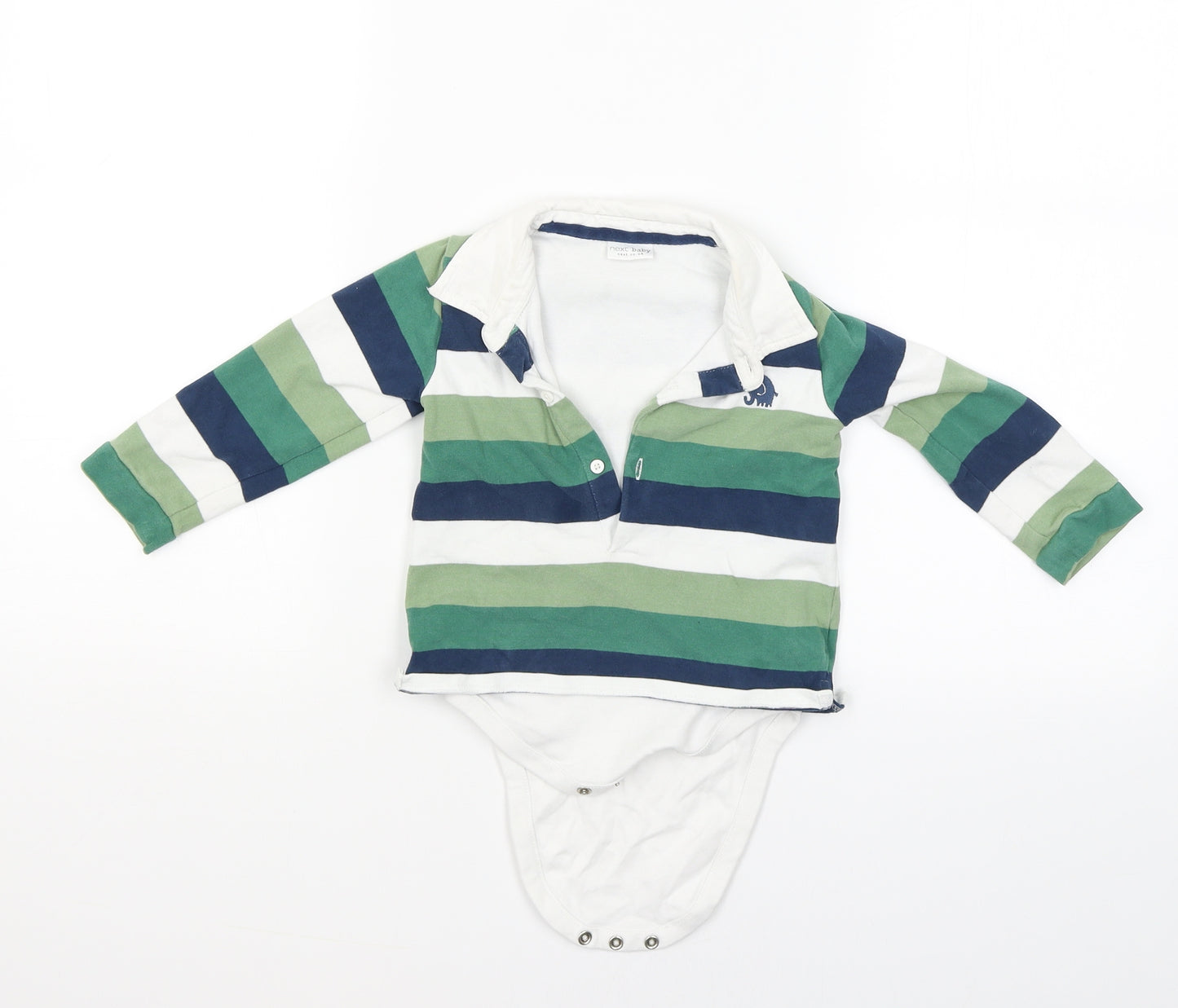NEXT Boys Multicoloured Striped  Babygrow One-Piece Size 12-18 Months