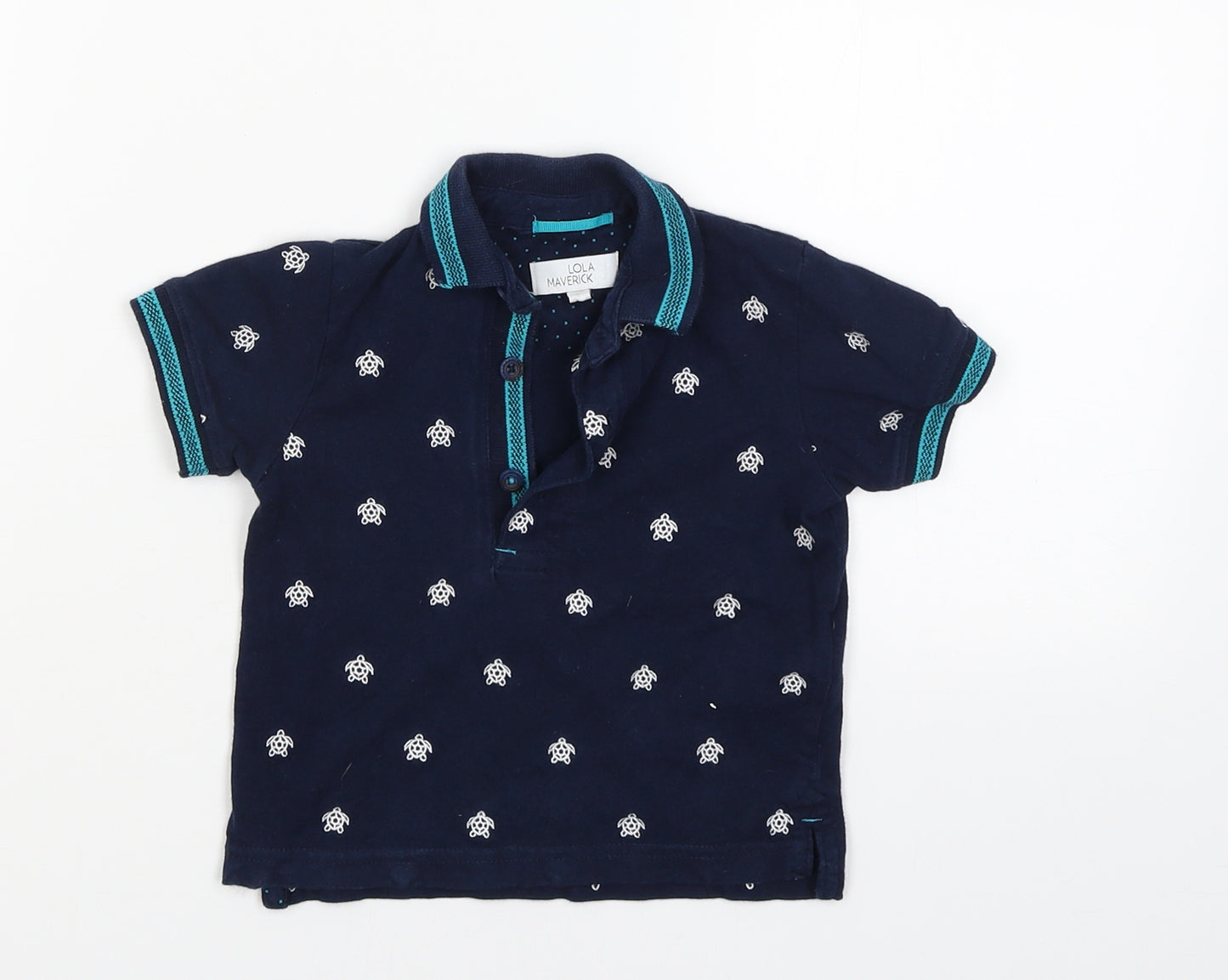 LOLA MAVERICK Boys Blue   Basic T-Shirt Size 12-18 Months
