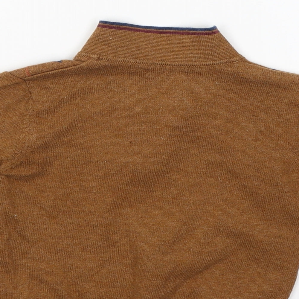 NEXT Boys Brown Argyle/Diamond  Pullover Jumper Size 12-18 Months