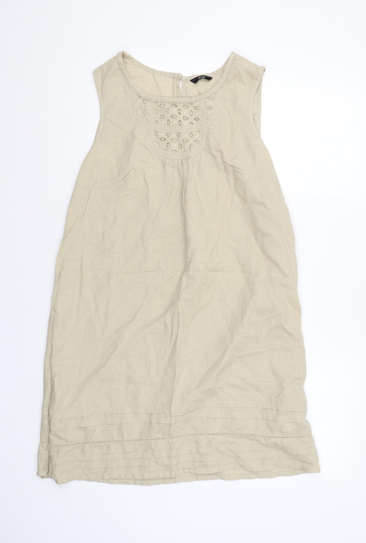 F&F Womens Beige   Tank Dress  Size 14