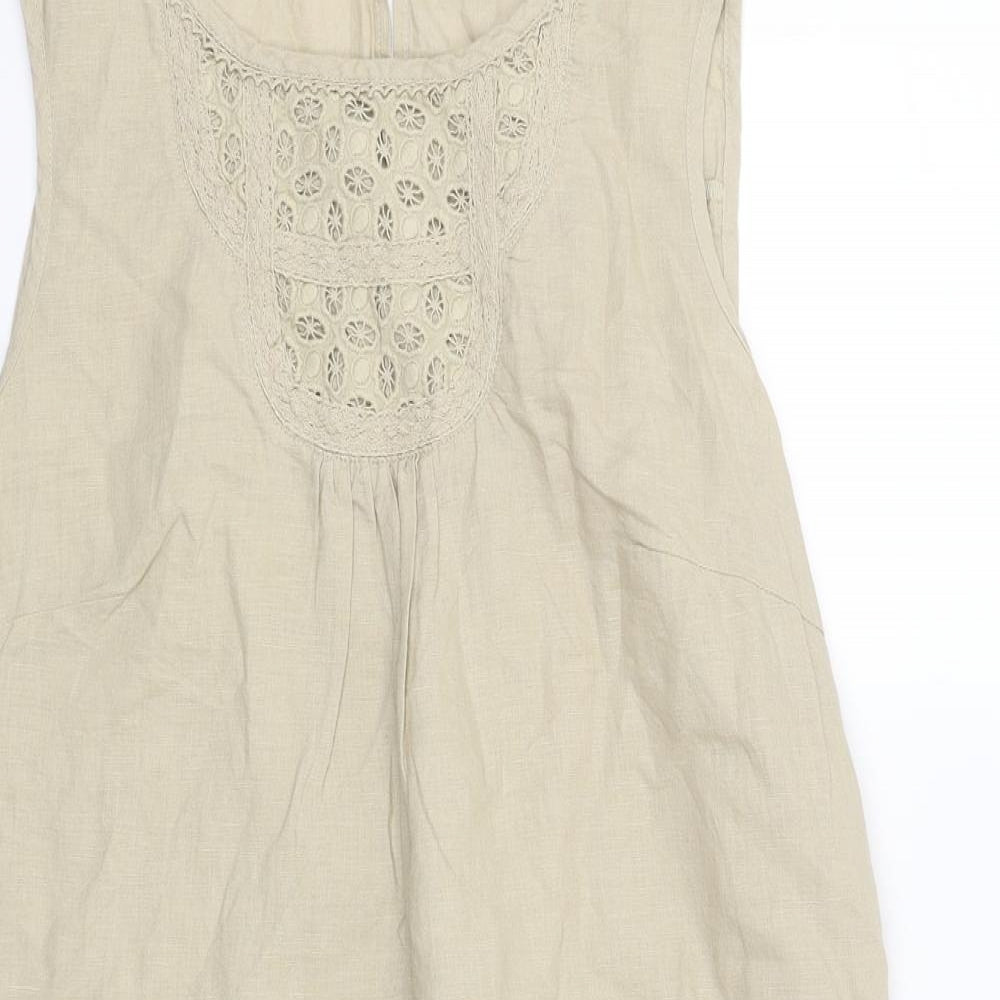 F&F Womens Beige   Tank Dress  Size 14