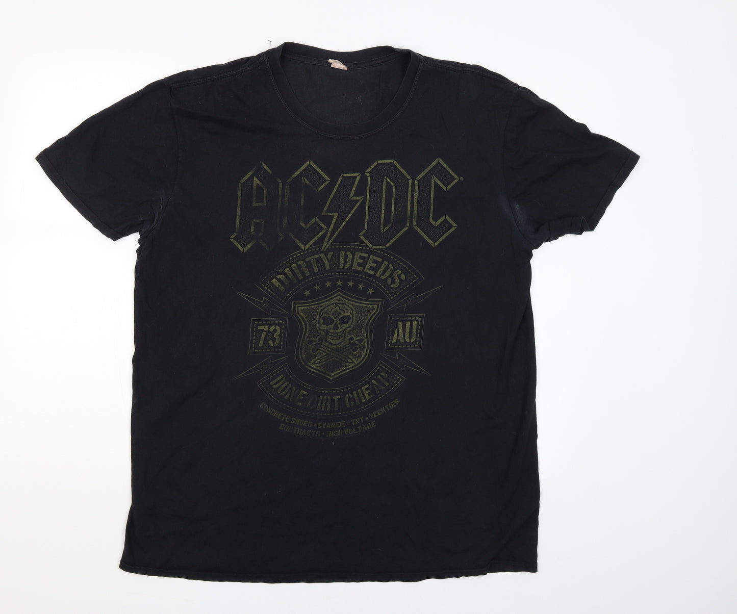 Gildan Mens Black    T-Shirt Size XL