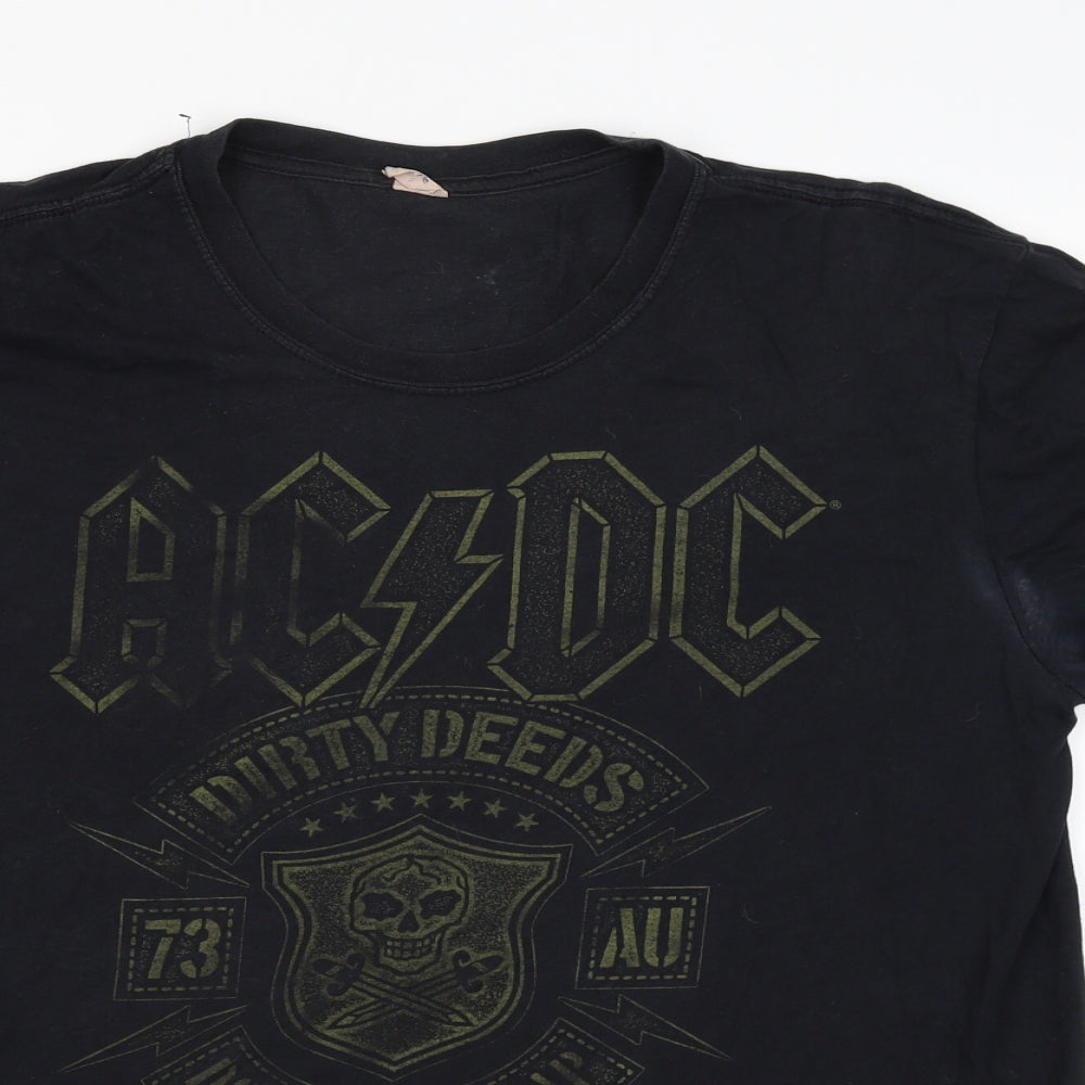 Gildan Mens Black    T-Shirt Size XL