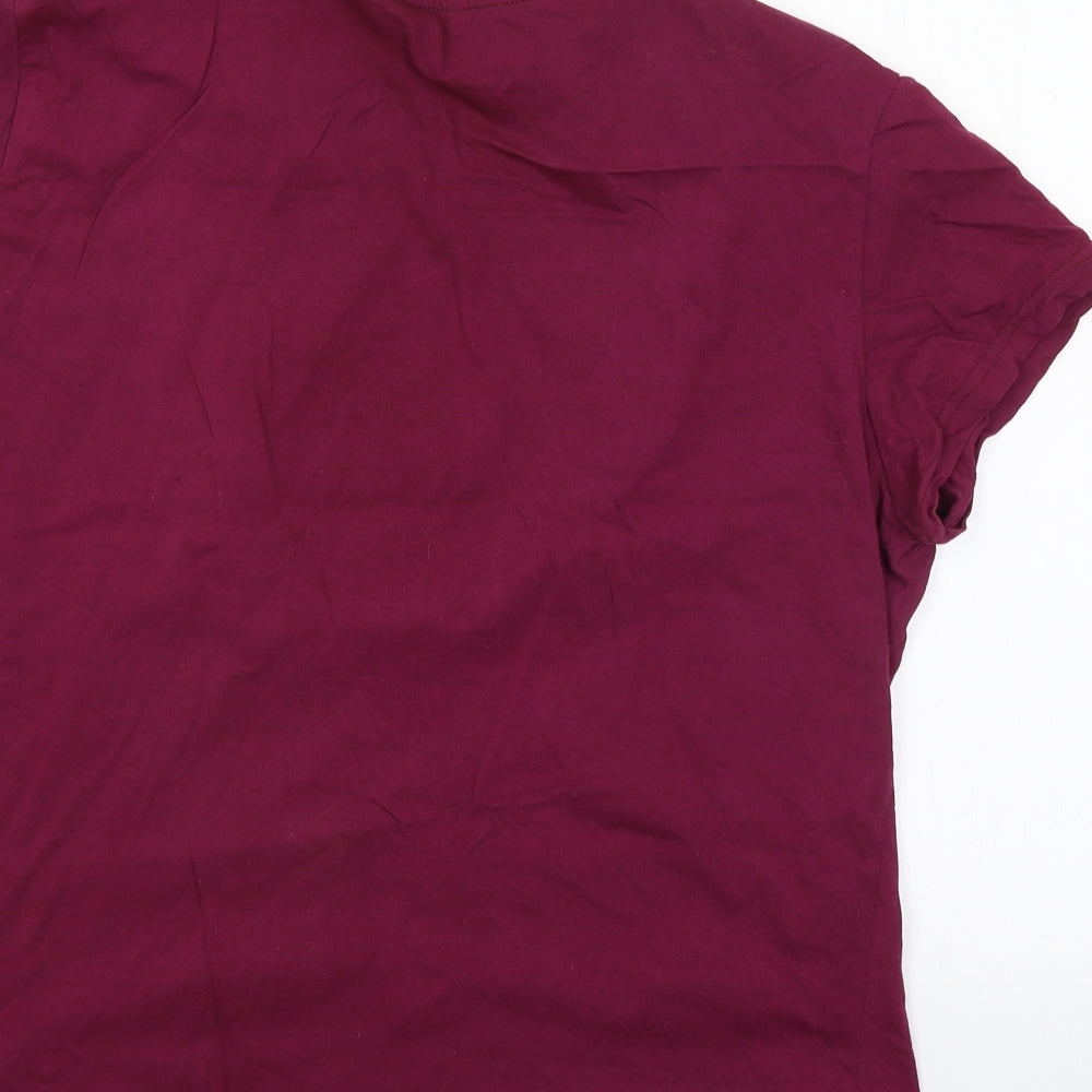 Preworn Womens Purple   Basic T-Shirt Size 2XL  - Black Dripping Heart