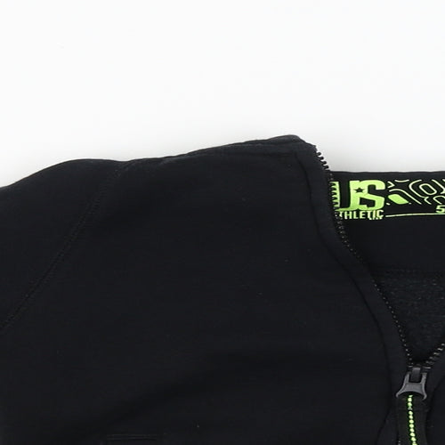 US Athletic Boys Black   Full Zip Hoodie Size 5 Years