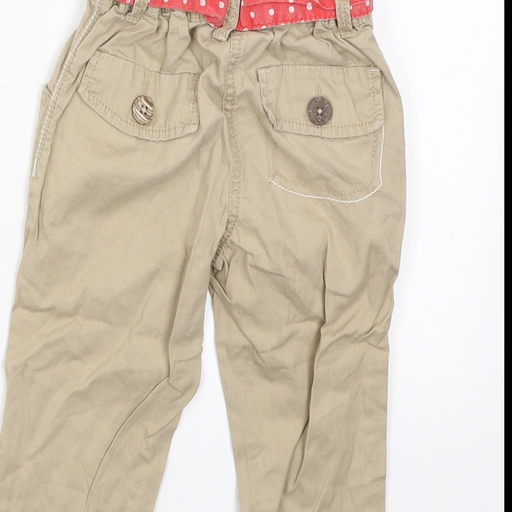 NEXT Girls Beige   Cargo Trousers Size 18-24 Months