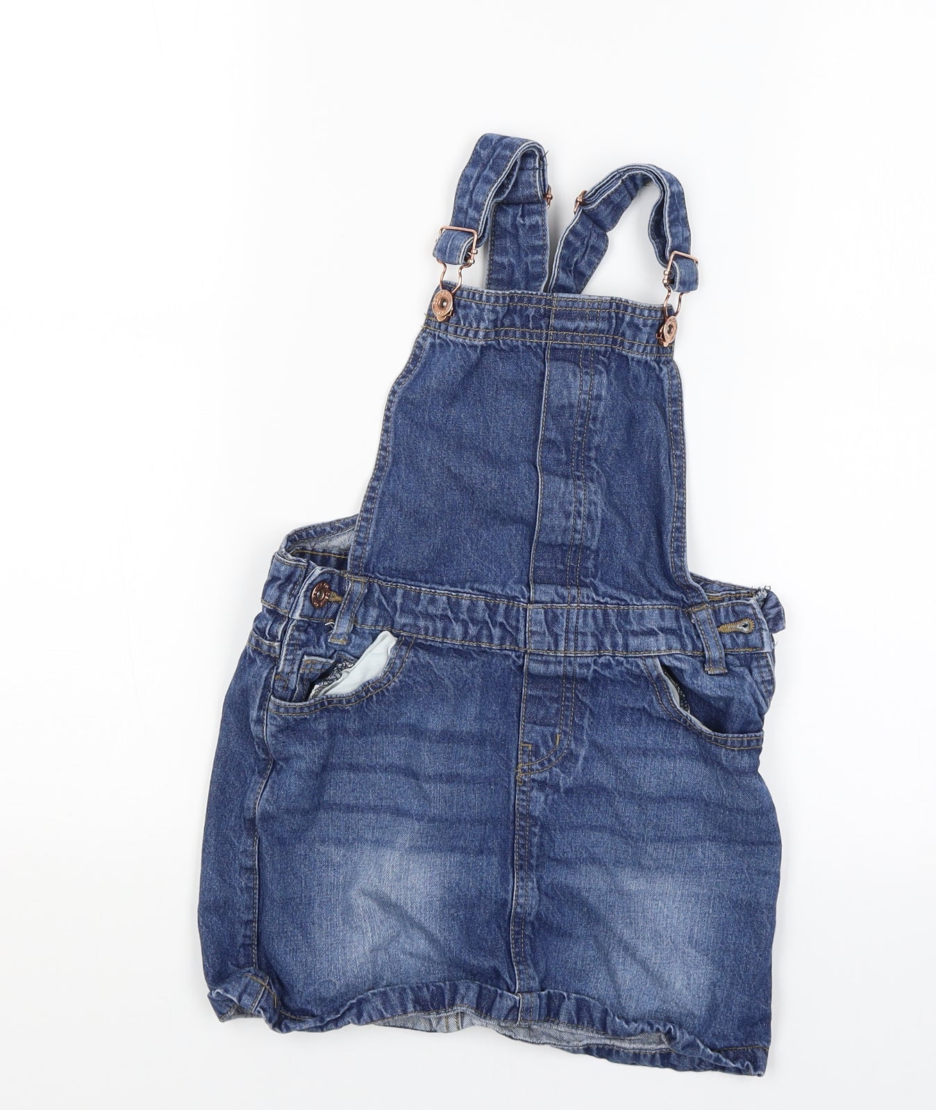 Denim.CO Girls Blue   Pinafore/Dungaree Dress  Size 8-9 Years