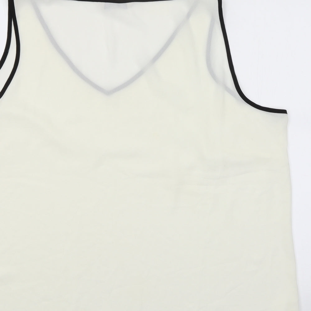 M&S Womens White   Basic Tank Size 22