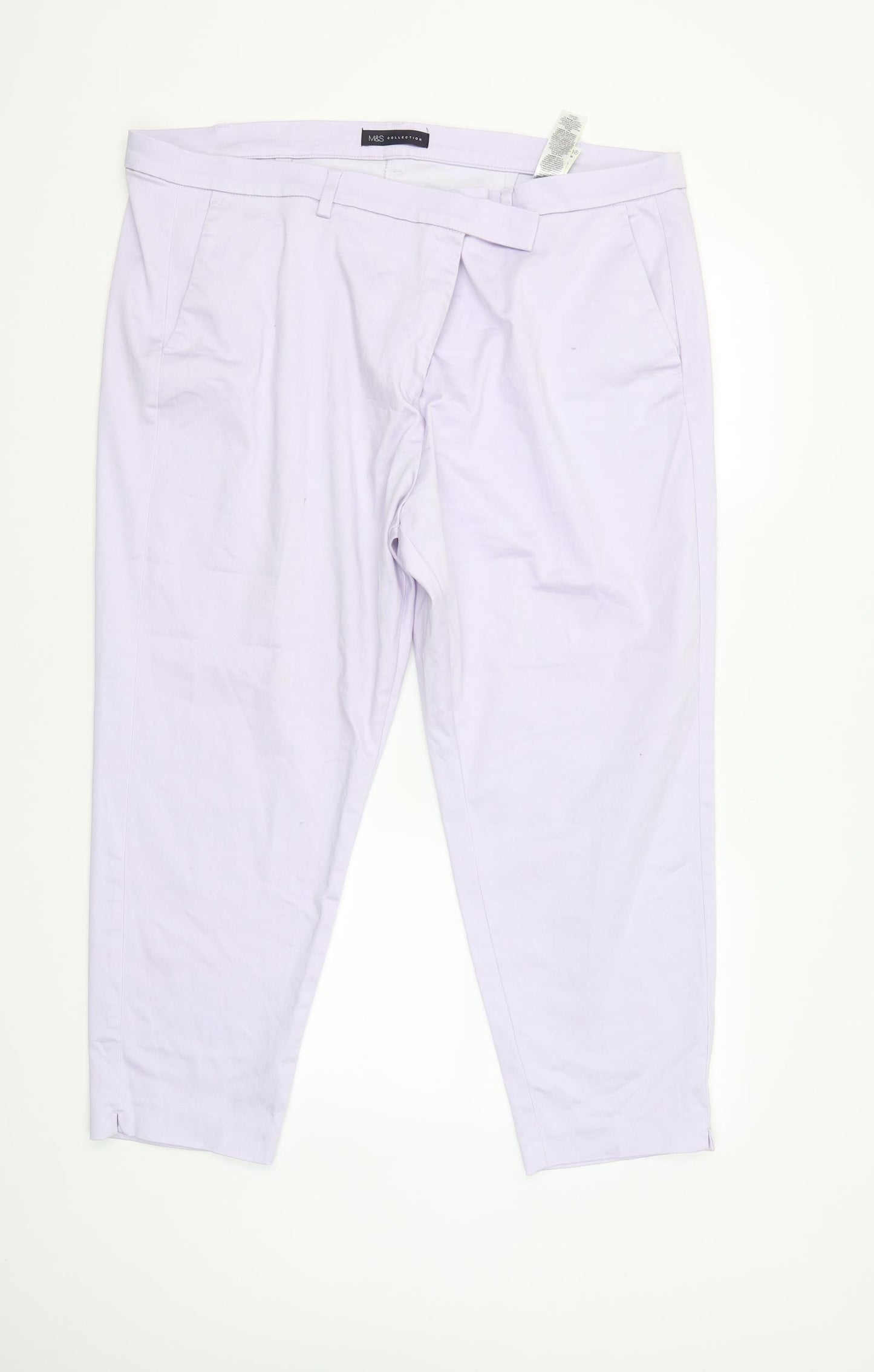 M&S Womens Purple   Trousers  Size 24 L26 in