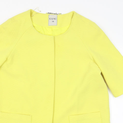 Iconic Womens Yellow   Jacket  Size 18