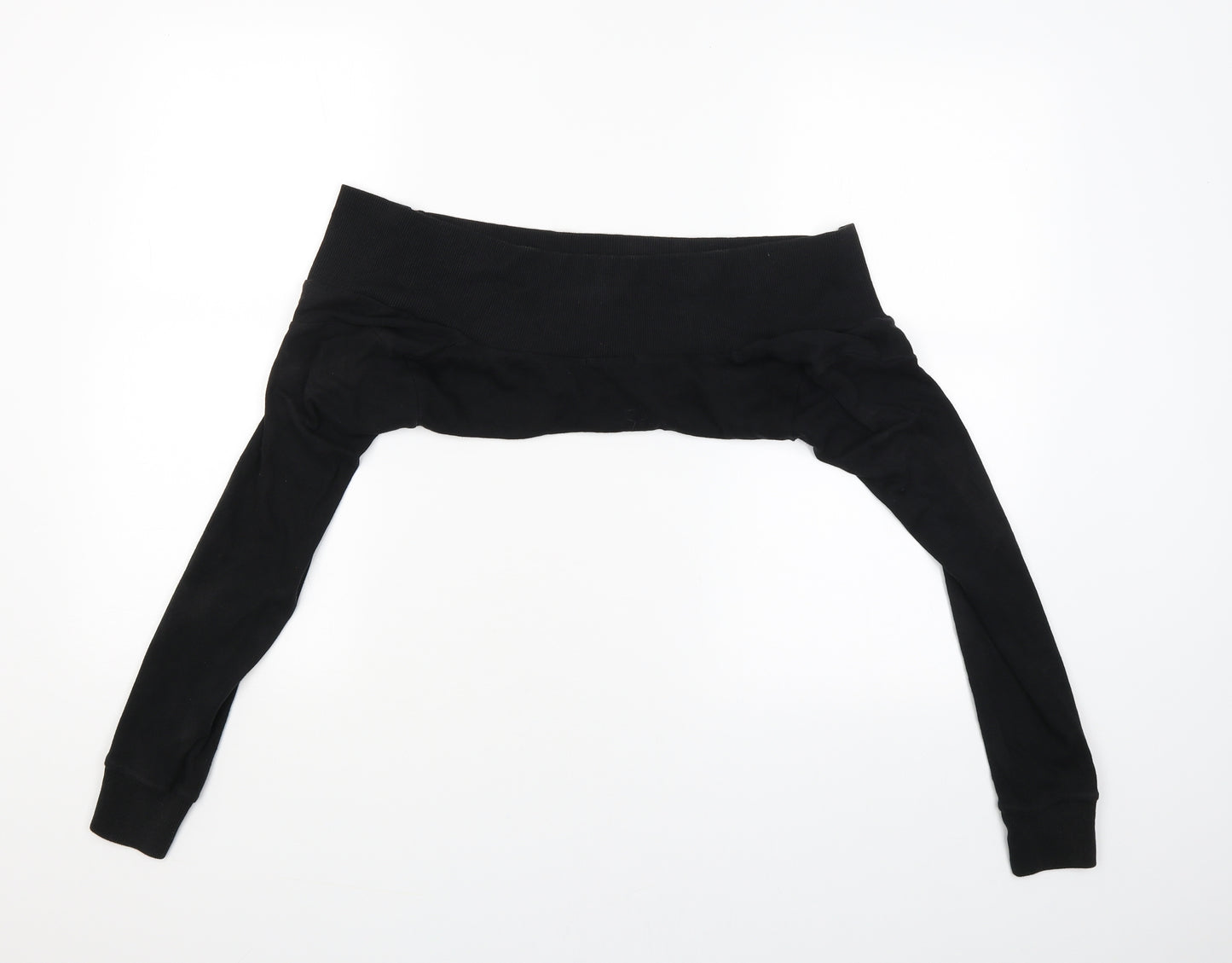 Select Womens Black   Cropped Blouse Size M