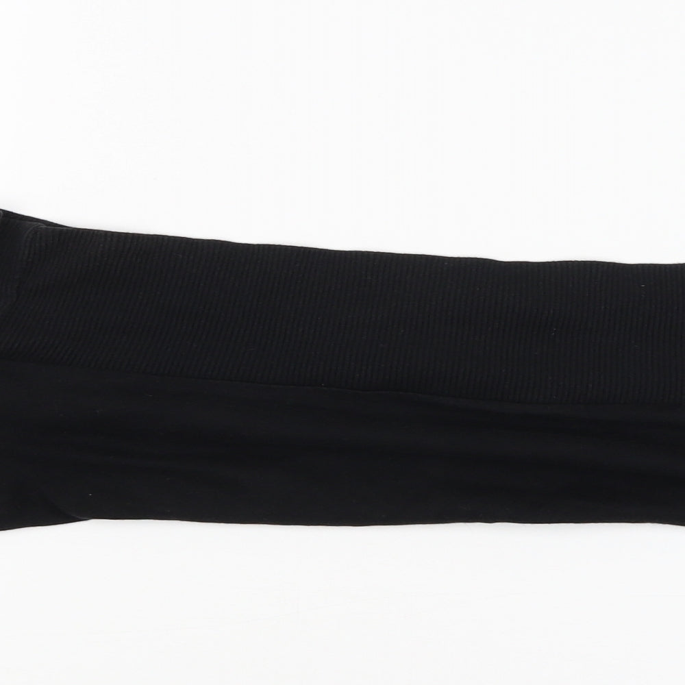 Select Womens Black   Cropped Blouse Size M