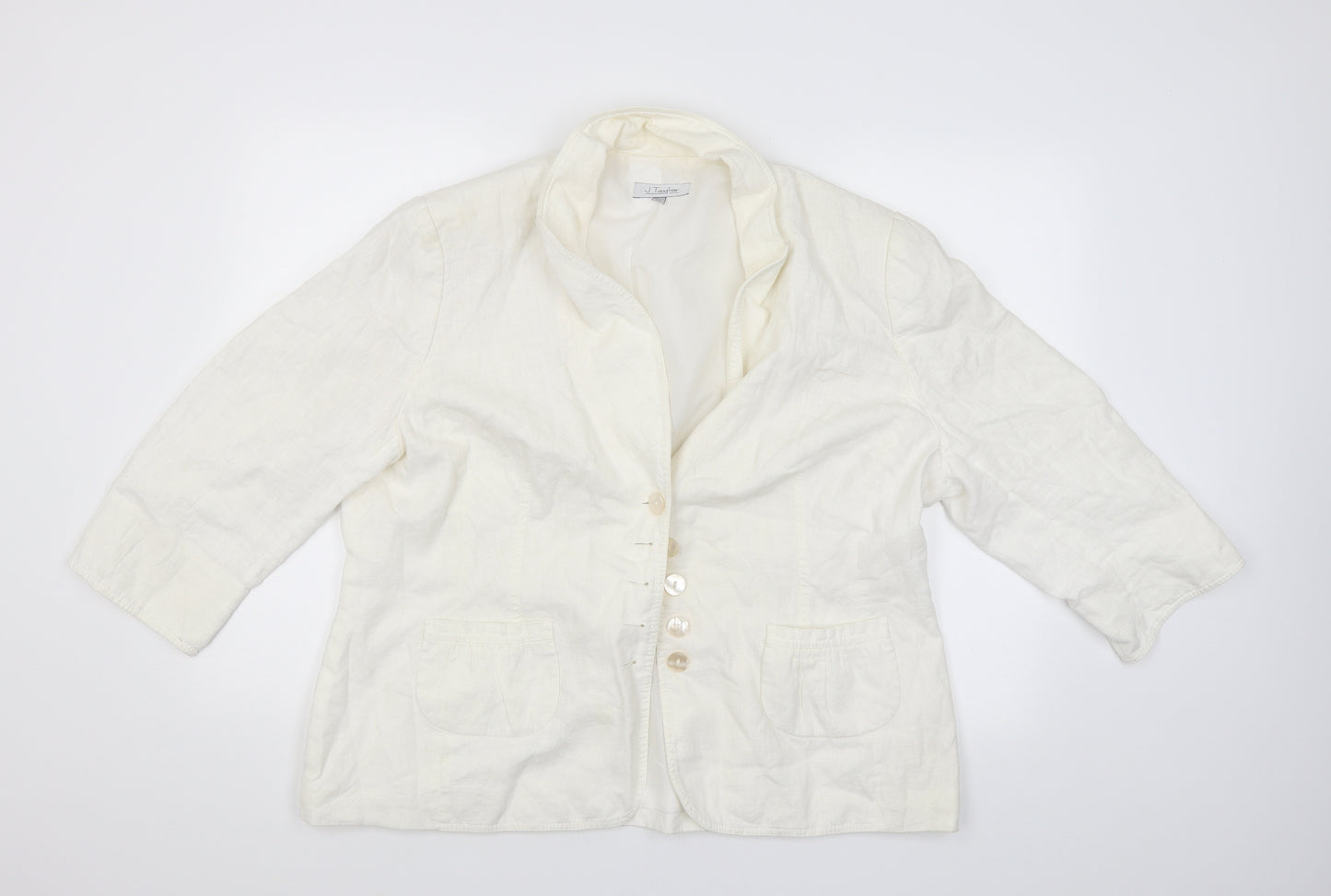 J Taylor Womens White   Jacket  Size 20
