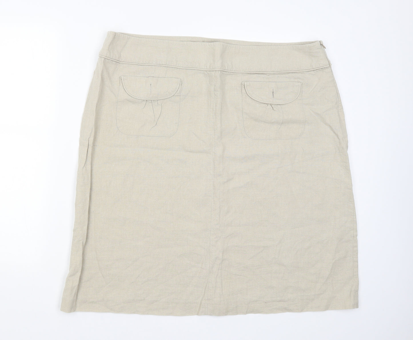 Marks and Spencer Womens Beige   Cargo Skirt Size 22